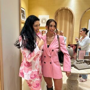 Fashion Nova Pink Floral Suit Set